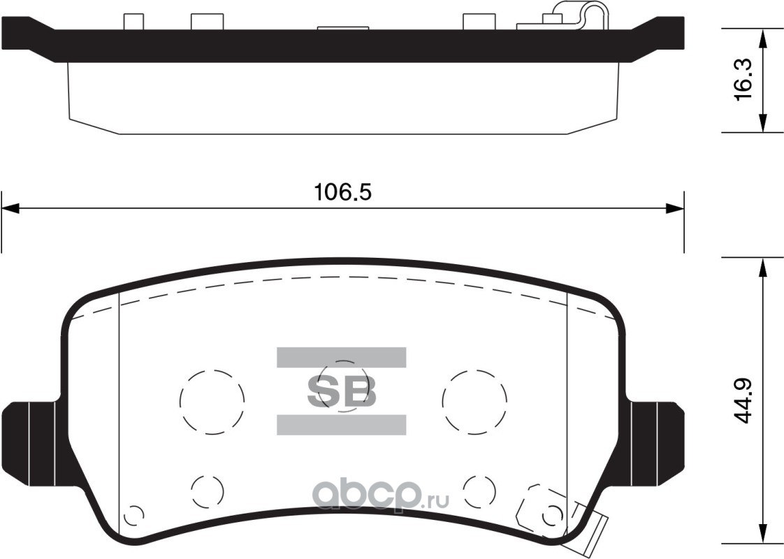 Колодки тормозные задние SANGSIN BRAKE SP1499