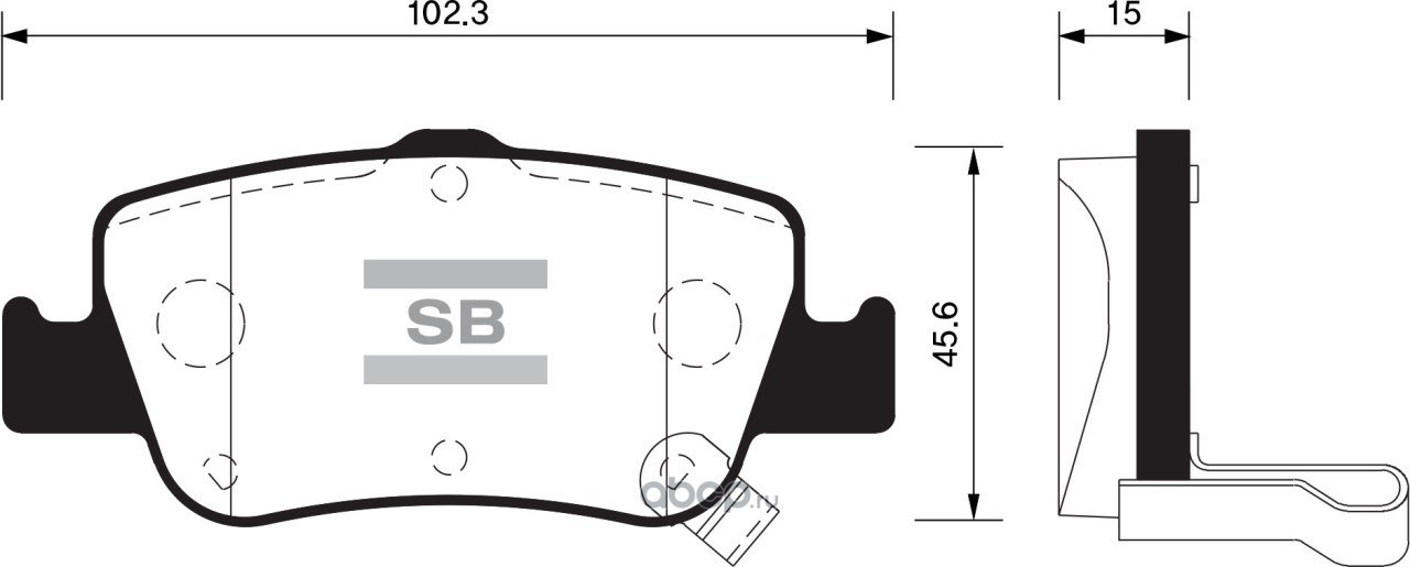 Колодки тормозные задние SANGSIN BRAKE SP1501