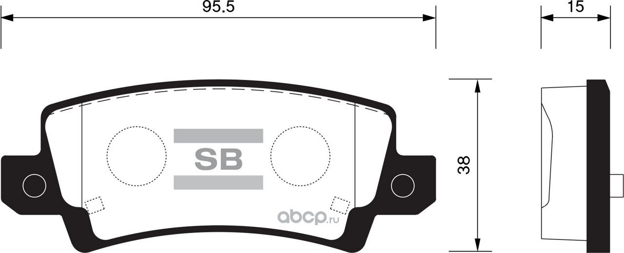 Колодки тормозные задние SANGSIN BRAKE SP1503