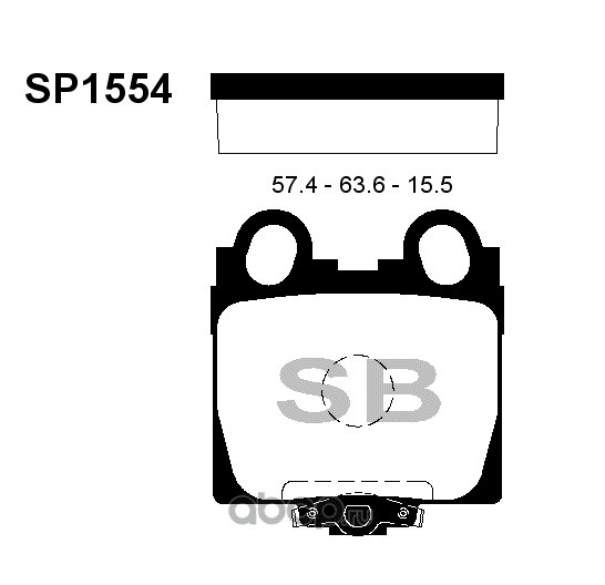 Колодки тормозные задние SANGSIN BRAKE SP1554