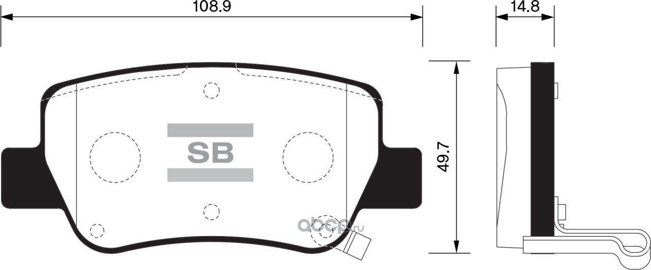 Колодки тормозные задние SANGSIN BRAKE SP1578