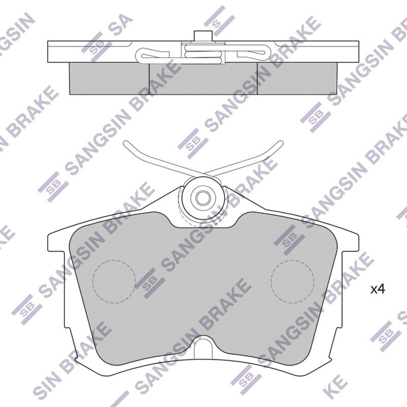 Колодки тормозные задние SANGSIN BRAKE SP1635