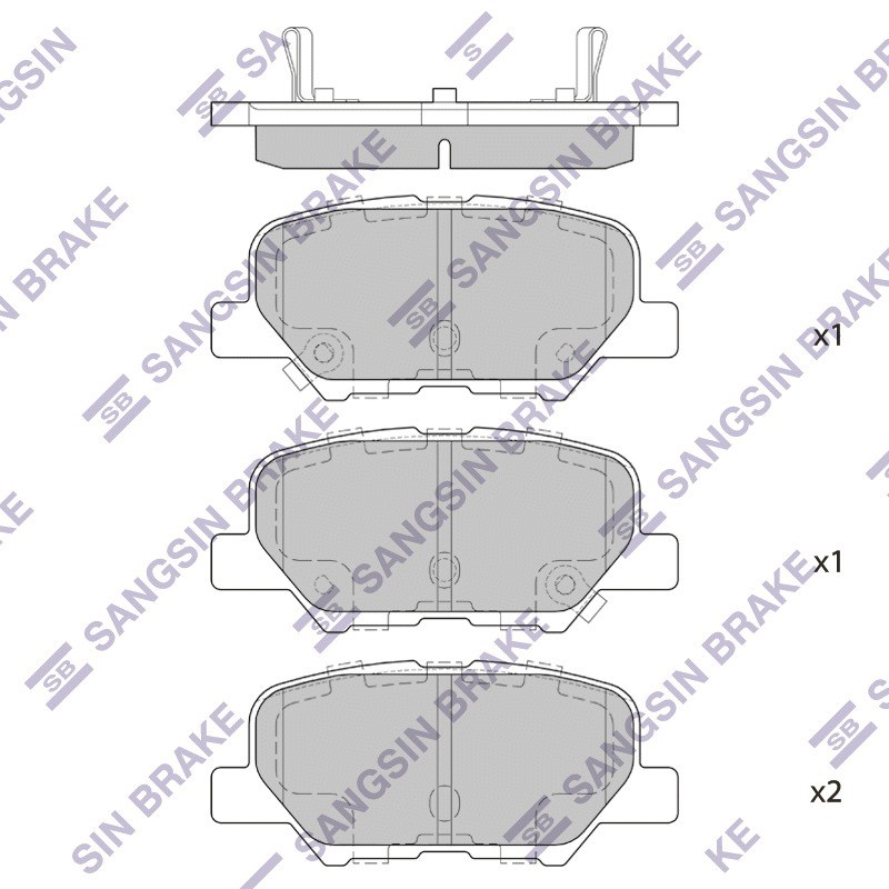 Колодки тормозные задние SANGSIN BRAKE SP1731