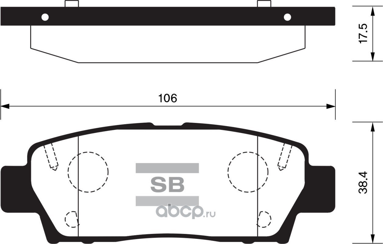 Колодки тормозные задние SANGSIN BRAKE SP2022