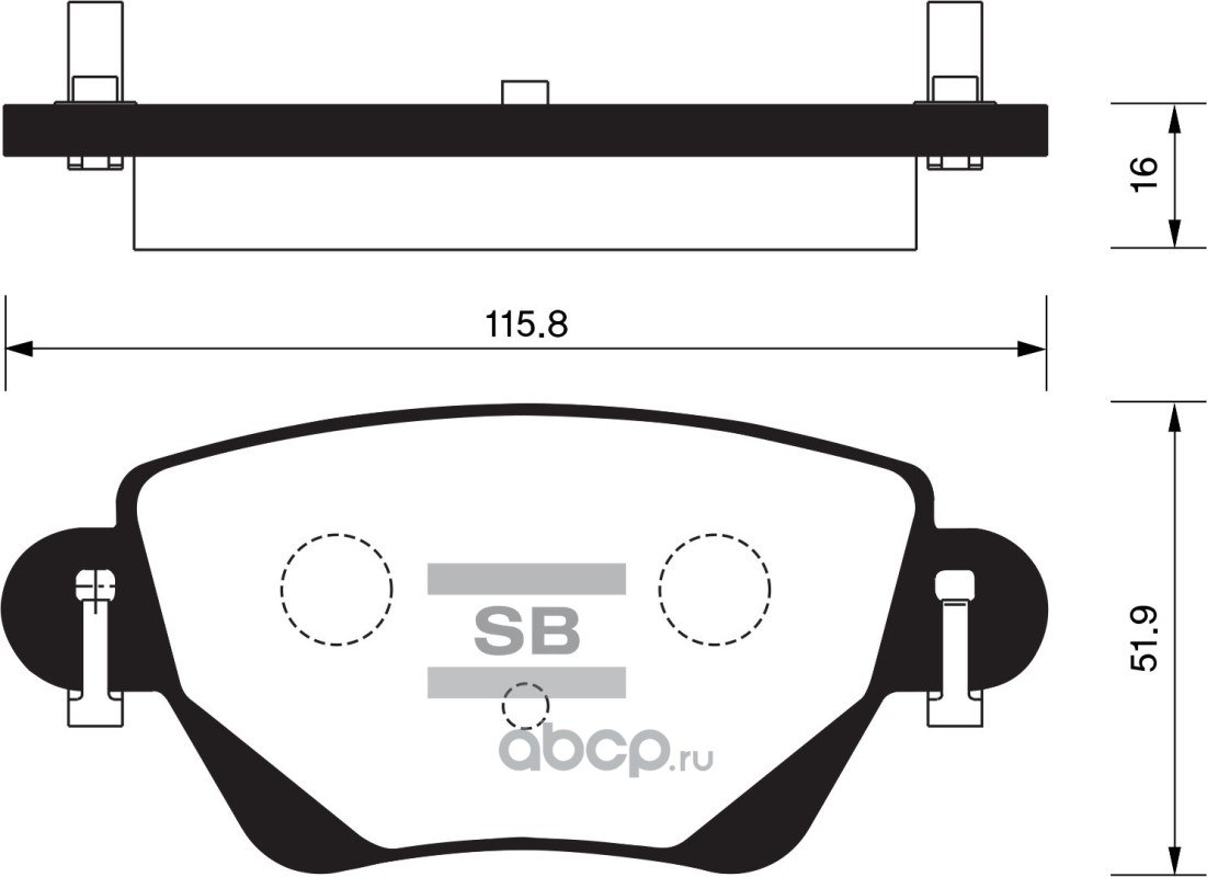 Колодки тормозные задние SANGSIN BRAKE SP2031