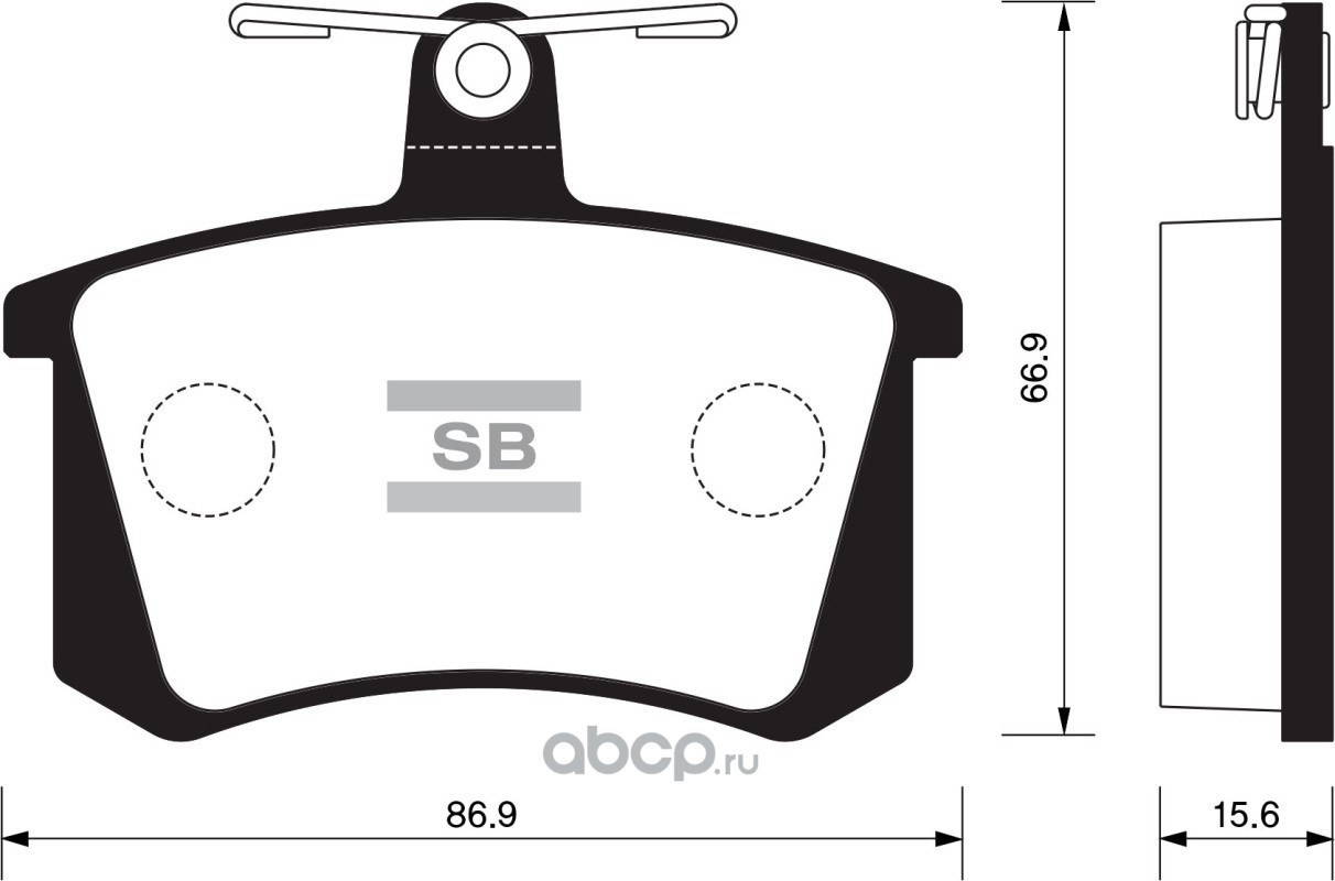 Колодки тормозные задние SANGSIN BRAKE SP2050