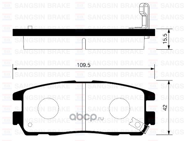 Колодки тормозные задние SANGSIN BRAKE SP2089