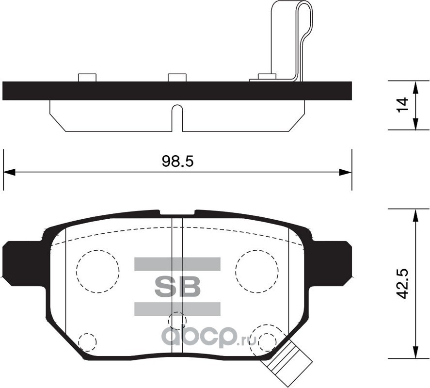 Колодки тормозные задние SANGSIN BRAKE SP2094