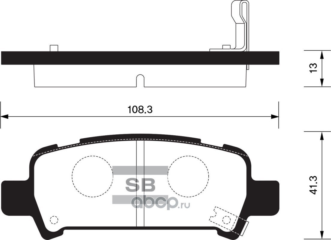 Колодки тормозные задние SANGSIN BRAKE SP2120