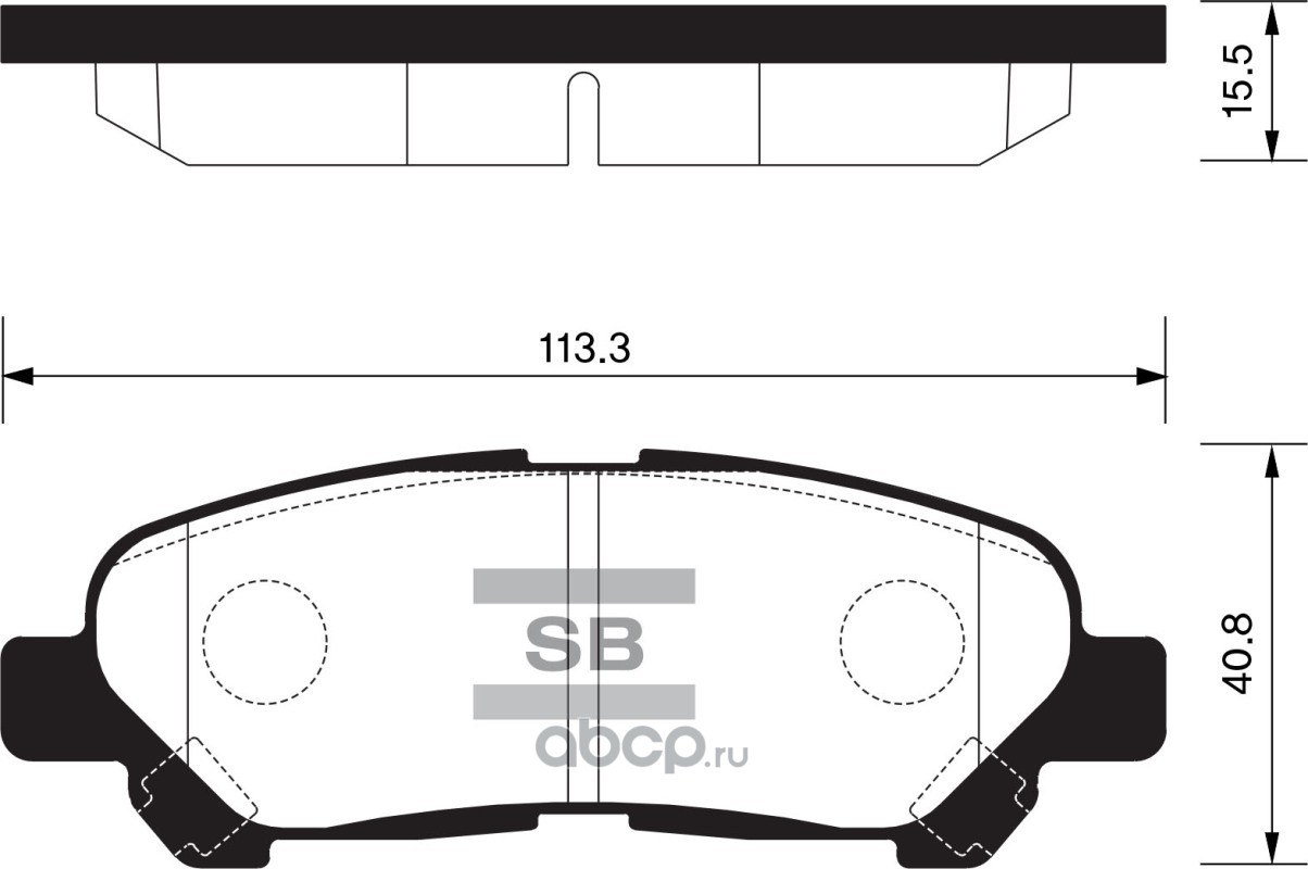 Колодки тормозные задние SANGSIN BRAKE SP2136