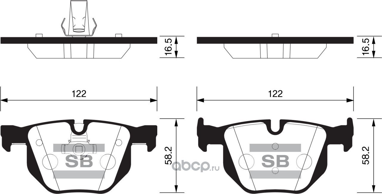 Колодки тормозные задние SANGSIN BRAKE SP2157