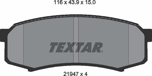 Колодки тормозные задние TEXTAR 2194701