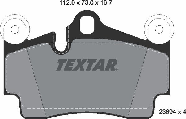 Колодки тормозные задние TEXTAR 2369402