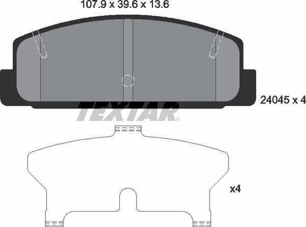 Колодки тормозные задние TEXTAR 2404501