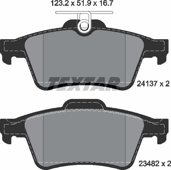 Колодки тормозные задние TEXTAR 2413701