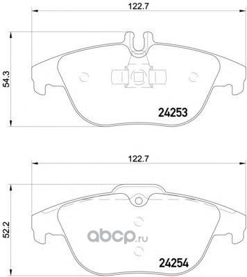 Колодки задние с противошумной пластиной Q+ MB C-Class (W204)/E-Class (C207) all 07-> TEXTAR 2425301