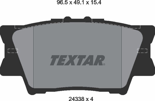 Колодки тормозные задние TEXTAR 2433801