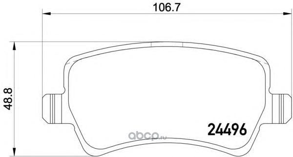 Колодки задние с противошумной пластиной Q+ VOLVO XC60 05-08-> TEXTAR 2449601