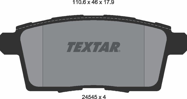 Колодки тормозные задние TEXTAR 2454501