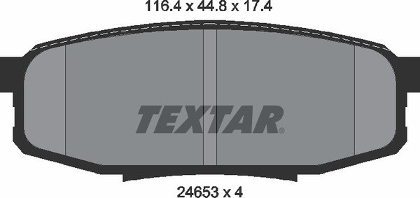 Колодки тормозные задние TEXTAR 2465301