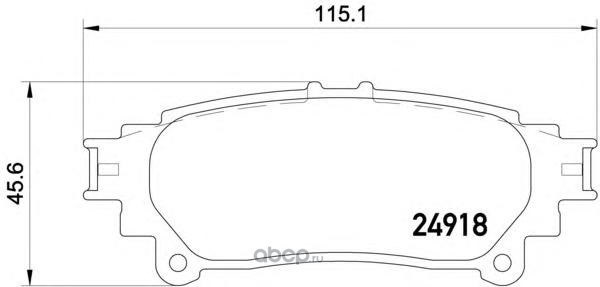 Колодки тормозные задние TEXTAR 2491801