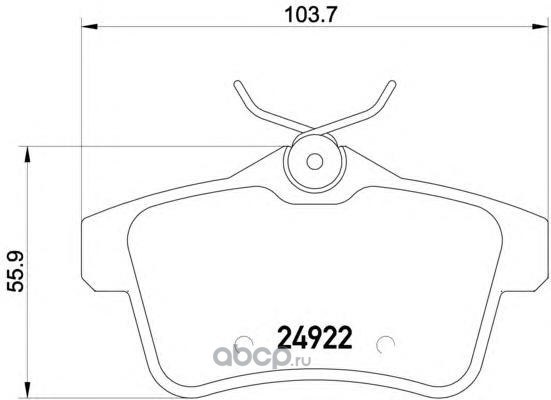 Колодки задние с противошумной пластиной Q+ CITROEN C4 (B7), DS4, PEUGEOT 3008, 308 CC, 5008 TEXTAR 2492201