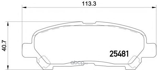 Колодки тормозные задние TOYOTA TOYOTA (GAC) TEXTAR 2548101