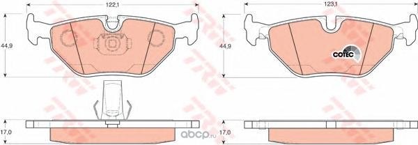 Колодки задние BMW E39 95-02 TRW GDB1265