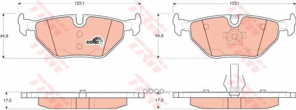 Колодки задние BMW E46/E36/ROVER 75/SAAB 95 TRW GDB1344