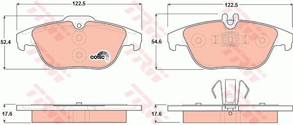Колодки задние MB C-Class (W204)/E-Class (C207) all 07-> TRW GDB1738