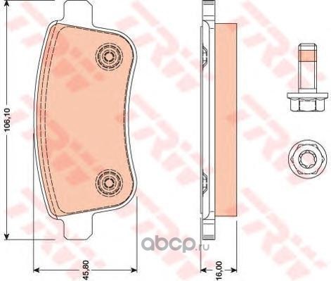 Колодки задние RENAULT Megane III/Scenic III/Grand Scenic III TRW GDB1791