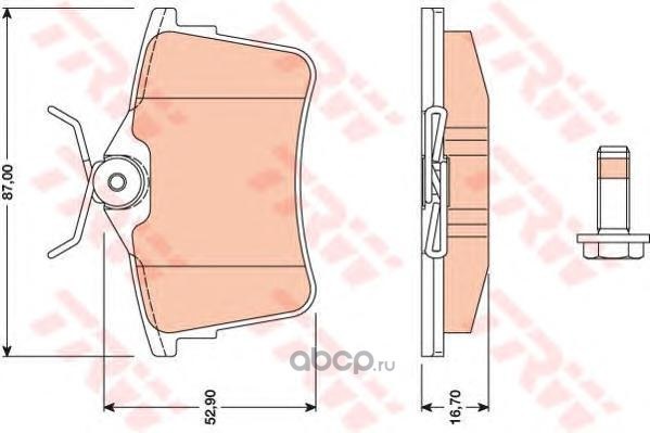 Колодки задние CITROEN/PEUGEOT TRW GDB1799