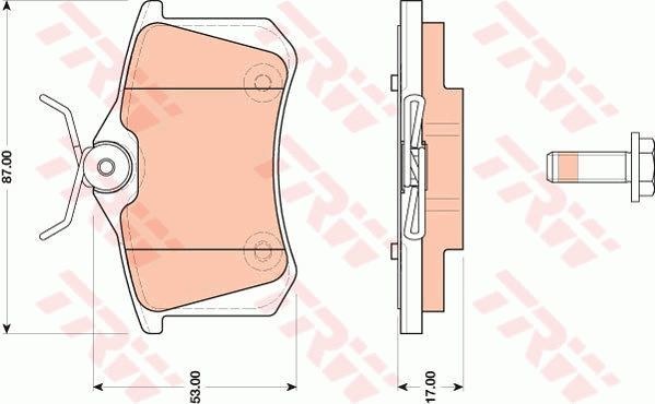 Колодки задние CITROEN/PEUGEOT TRW GDB1813