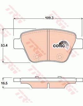 Колодки задние AD VW SEAT SKODA PA 03->06 TRW GDB1841