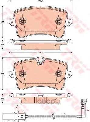 Колодки задние AUDI A4/A5/A6/A7/Q5 (07-18) / PORSCHE Macan 14-> TRW GDB1902