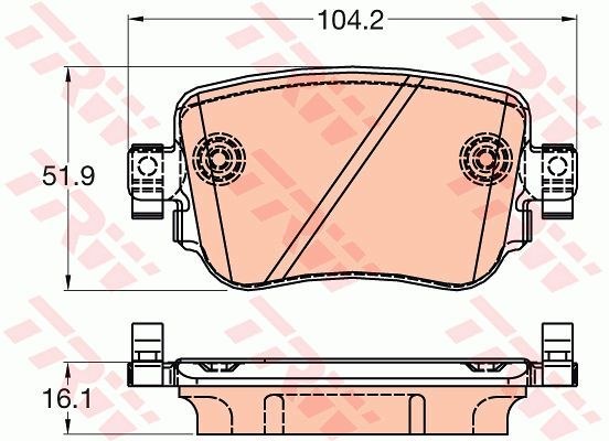 Колодки задние AUDI A1/SKODA Octavia III 2012-> TRW GDB2042