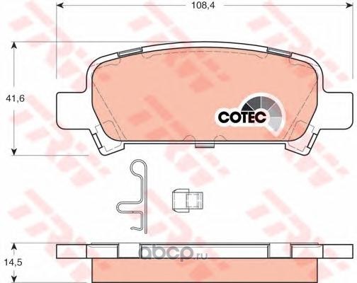 Колодки задние SUBARU 2.0-3.0 98-> TRW GDB3223