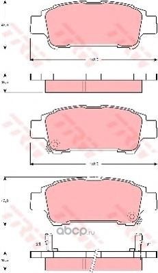Колодки задние TOYOTA TRW GDB3249