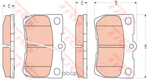 Колодки задние для LEXUS IS 200/GS 300 05- TRW GDB3399