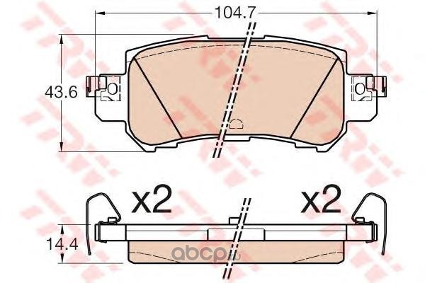 Колодки задние MAZDA CX-5 TRW GDB3539