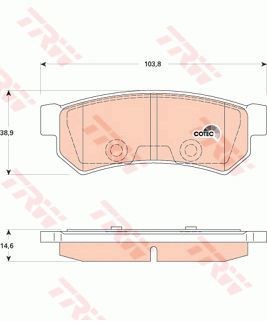 Колодки задние CHEVROLET Lacetti 08- TRW GDB4178