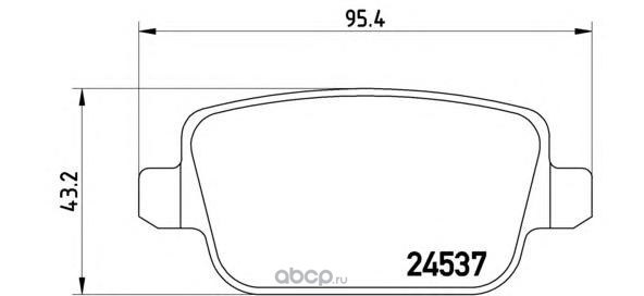 Колодки задние BREMBO P44017