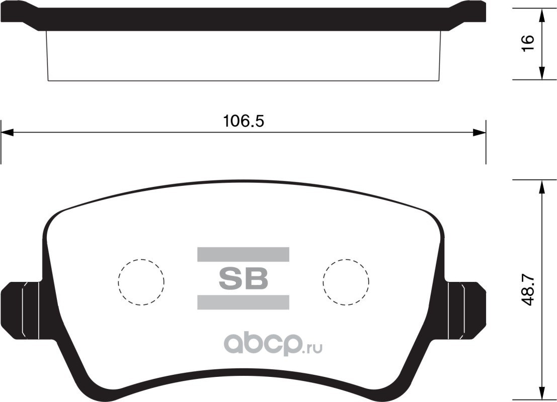 Колодки задние FORD Galaxy/S-Max / VOLVO S80/V70/XC60/XC70 07-> SANGSIN BRAKE SP2286