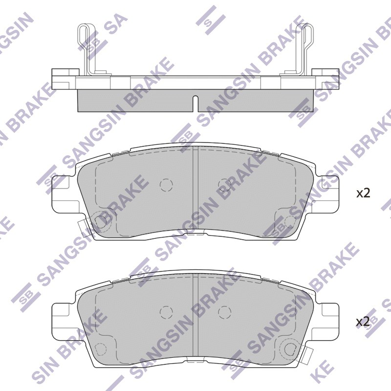 Колодки задние GM Trailblazer 01-08/SAAB 97 SANGSIN BRAKE SP1783