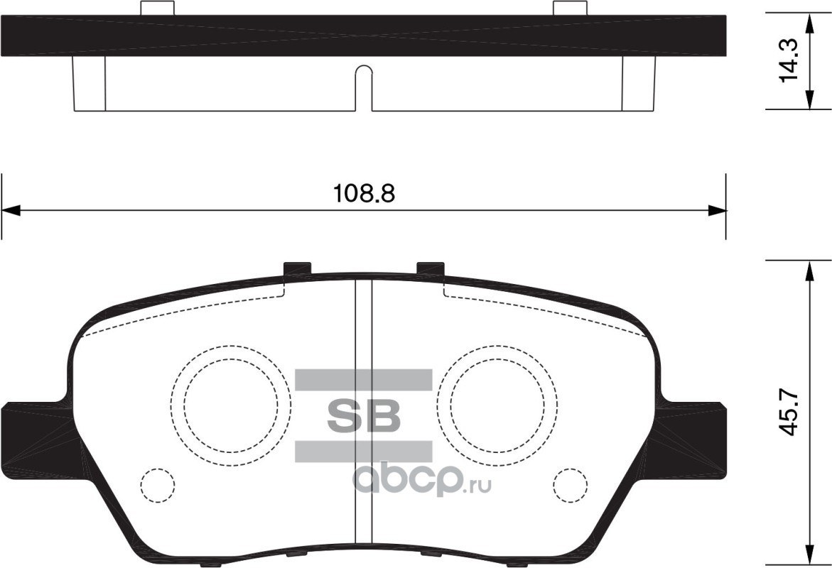 Колодки задние HONDA SANGSIN BRAKE SP2104