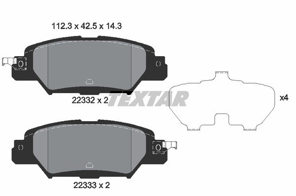 Колодки задние MAZDA CX-5 2011-> TEXTAR 2233201