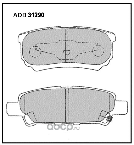 Колодки задние MITSUBISHI Lancer 9/Outlander I ALLIED NIPPON ADB 31290