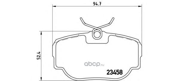 Колодки задние BREMBO P44009