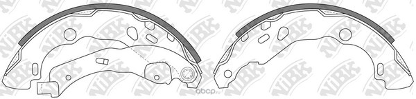 Колодки барабанные Renault Logan/Clio/Sandero/Lada Vesta/ X-Ray т/с B NIBK FN0619