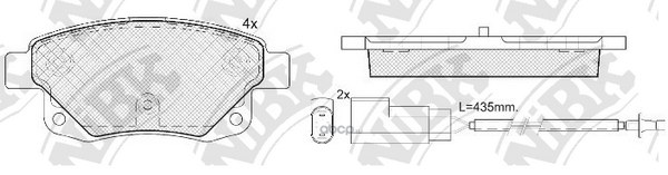 Колодки задние NIBK PN0431W